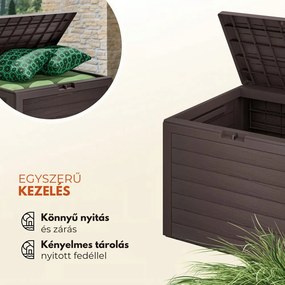 WOODEBOX tárolódoboz, 190L, 78x44x55cm, sötétbarna Prosperplast