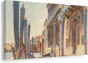 Kép - John Singer Sargent, Gondola Moorings on the Grand Canal, reprodukciók (90x60 cm)