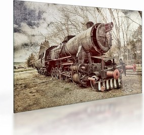 A mozdony történelmi képe (üvegen) (70x50 cm)