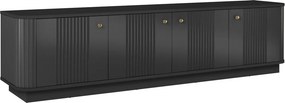 Vesper 4D TV szekrény 187 cm - fekete / arany fogantyúk