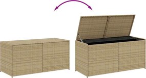 vidaXL vegyes bézs polyrattan kerti tárolóláda 283 L