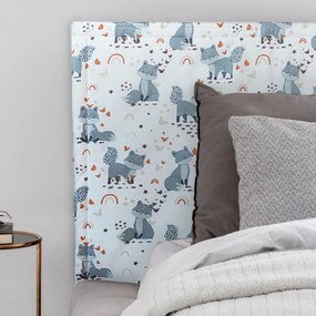 Falvédő gyerekszobába - szürke róka mintás