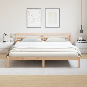 Ágykeret Fejtámlával 180x210 cm Tömör Fenyőfából