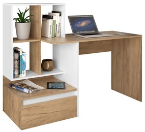 PC asztal Nacio (artisan tölgy + fehér) . 1116421