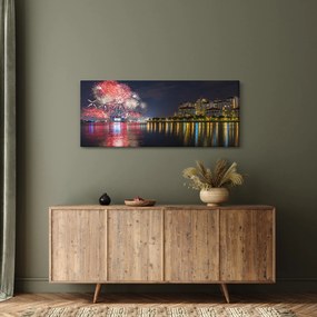 A szingapúri tűzijáték képe (120x50 cm)