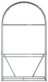 barna horganyzott acél rönktartó 120 x 45 x 210 cm