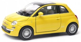 Fém autómodell - Nex 1:34 - Fiat 500 Sárga: sárga