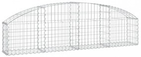 vidaXL íves horganyzott vas gabion kosár 200x30x40/60 cm