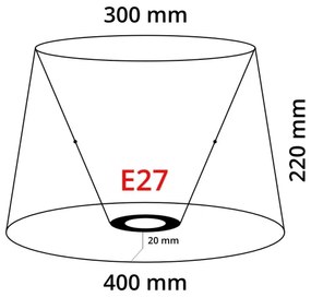 Eglo 49584 - Lámpaernyő VINTAGE E27 átm.40 cm