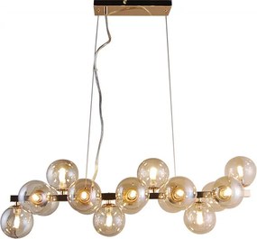 Italux glamour modern függeszték marbelio füstös konyak arany itxpnd-6161-16 go+co