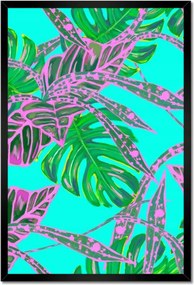 Poszter keretben 40x60 Monstera Rózsalevelek