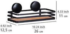 WENKO 24979800-ALBA polc 26,5x12,5 cm fekete/barna