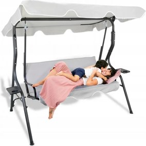 Kerti hinta 170 x 110 x 153 cm - világosszürke