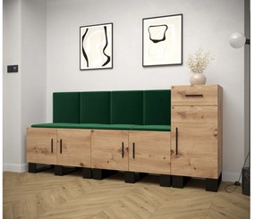 Előszobabútor Amanda 17 (artisan tölgy + zöld). 1086007
