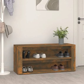 füstös tölgy színű szerelt fa cipőtartó 100x35x45 cm