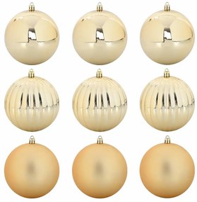 Karácsonyi Díszgömb Készlet 9 pcs Arany
