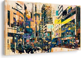 Kép - Festett absztrakció (90x60 cm)