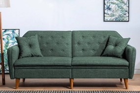 Design ágyazható kanapé Kaloni 202 cm zöld
