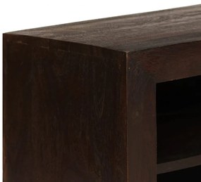 sötétbarna tömör akácfa TV-szekrény 120 x 30 x 40 cm
