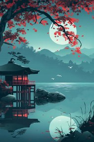 Poszter 20x30cm Japán pavilon
