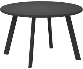 Kerek kerti asztal, acél, fekete Ø70 cm