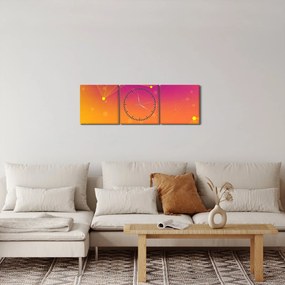 Szines absztrakt kép (órával) (90x30 cm)