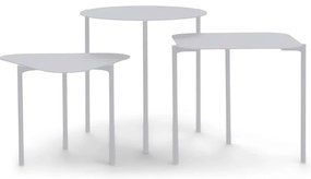 Fém kerek tárolóasztal szett 3 db-os 46.5x46.5 cm Do-Re-Mi – Spinder Design