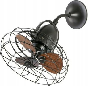 Faro Keiki S mennyezeti ventilátor barna, retró, ferde mennyezetre, Ø 38 cm