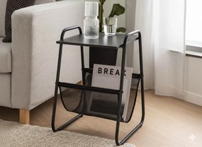 Újságtartós kis asztal 40 x 40 x 55 cm