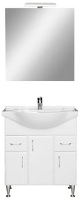 VERTEX Bianca Prime 75 komplett fürdőszobabútor, magasfényű fehér színben (Komplett fürdőszoba bútor)