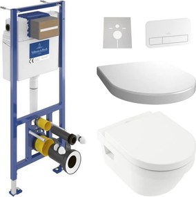 Függesztett WC + WC-ülőke ARCHITECTURA + nyomólap + beépíthető modul + alátét