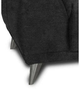 Kétszemélyes LIVORNO kanapé, fekete színű