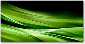 Konyhai panel Zöld hullámok háttér 140x70 cm Ragasztó