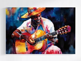 Vászonkép Canvas Férfi Zene Gitáros Gitár Figura 60x40