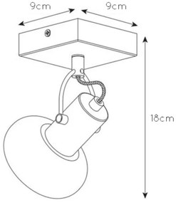Lucide 17993/01/30 - Spotlámpa MADEE 1xE14/25W/230V