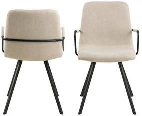 Krémszínű étkezőszék szett 2 db-os Selina – Actona