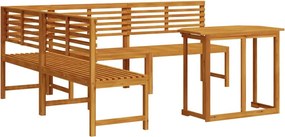 vidaXL Kert Pad Készlet 4 pcs Barna Tömör Akácfa