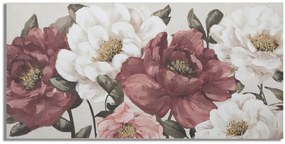 Vászon kép, pünkösdi rózsák,120x60 cm púder, fehér - PIVOINES