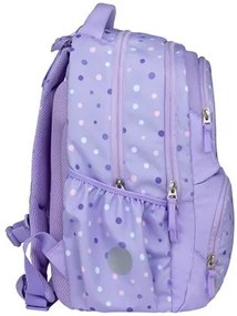 Iskolatáska, cipzáras, BELMIL Maxi Pack Purple Dots, lila pöttyös (BL338376L)