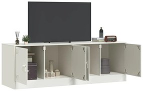 2 db fehér acél TV-szekrény 67 x 39 x 44 cm