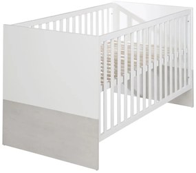 Fehér-világosszürke babaágy 70x140 cm Julia – Roba