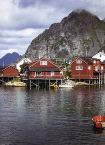 Poszter 20,5x28,4cm Halászfalu a vízparton 3, Assaf Frank