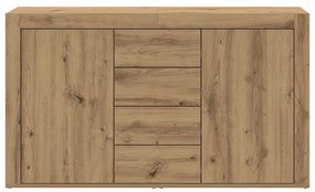 Oldalfal Kézműves tölgy Szerelt fa 120 x 36 x 69 cm Tároló fal