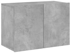 betonszürke falra szerelhető TV-szekrény 60 x 30 x 41 cm