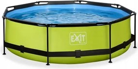 Állványos Medence Kerek Exit Toys 300x76cm Lime +szűrőszivattyú