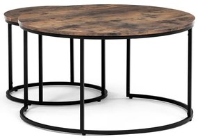 80×80 cm-es dohányzóasztal, MDF, Old Wood tölgy színben. AF-3002 OLW