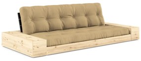 Mustársárga kinyitható kanapé 244 cm Base – Karup Design