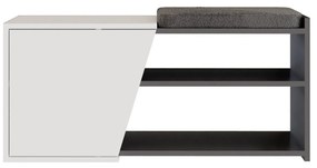 Cipőtároló Fiona Bench - Anthracite, White