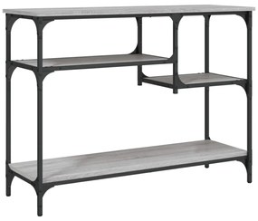 szürke sonoma színű tálalóasztal polcokkal 100 x 35 x 75 cm
