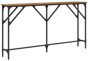 Konzol Asztal Régi Fa 140x23x75 cm Műanyag Fa